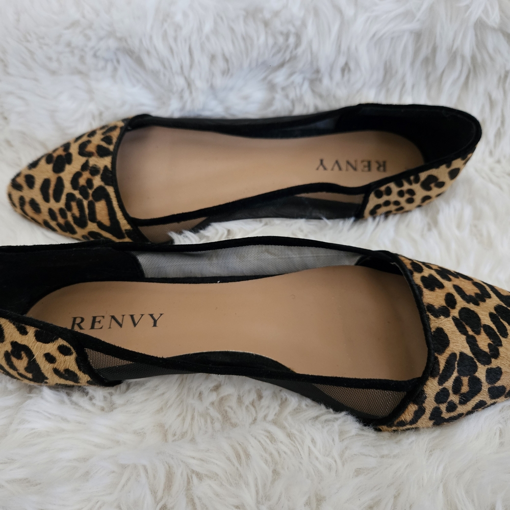 Renvy Leopard Calf Hair Ballet Flats ✨ Size 8.5/9 With Box - Picture 6 of 6